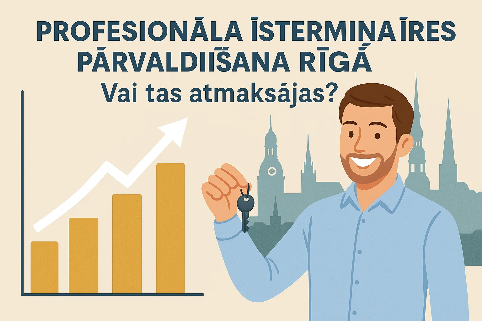 Bloga vāks: profesionāla īstermiņa īres pārvaldīšana Rīgā, pieaugošs ieņēmumu grafiks un saimnieks ar atslēgu