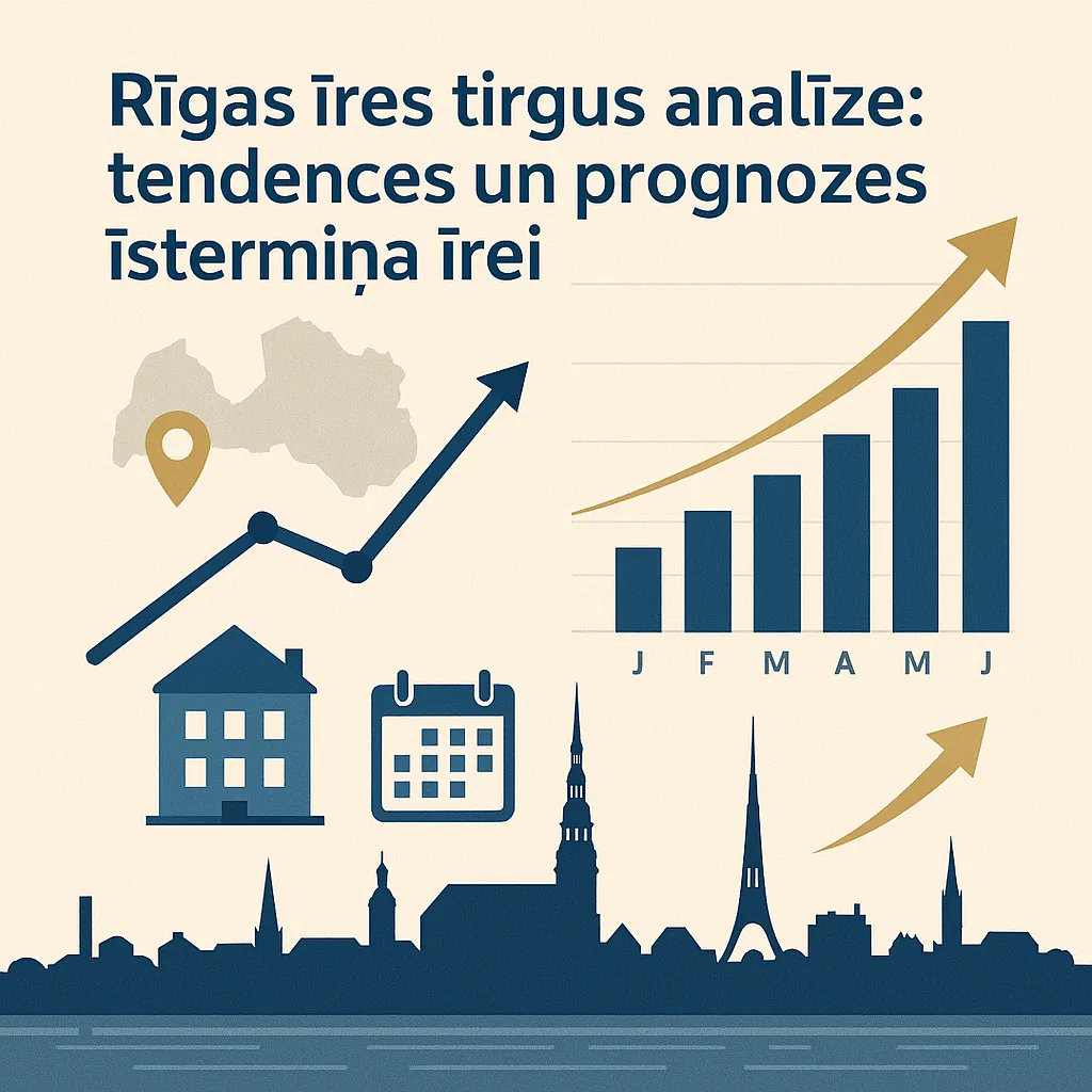 Rīgas īres tirgus analīzes vāks — infografika ar tendencēm un prognozēm